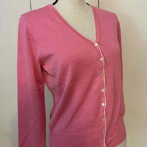 Brooks Brothers Ladies V-Neck Women's Cardigan with a white trim